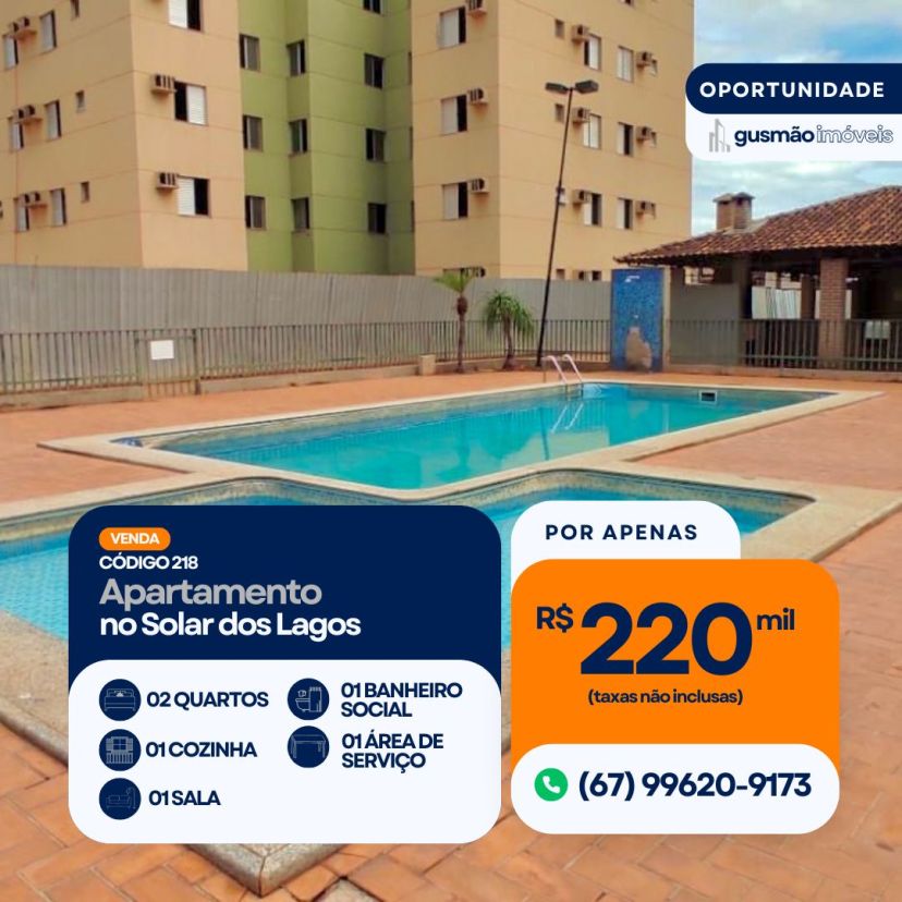 Apartamento para Alugar no Condomínio Solar dos Lagos
